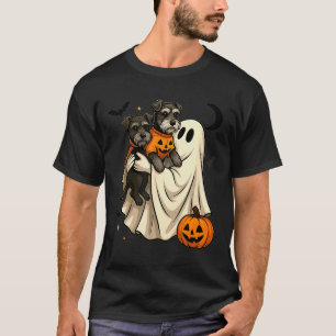 Spook Miniature Schnauzer Hond Halloween T-shirt