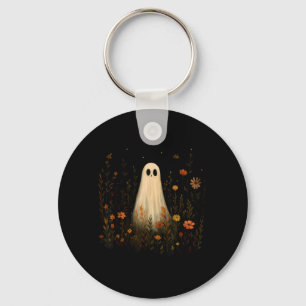 Spook op een bloemrijke weide Halloween herfst ont Sleutelhanger