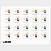 Spook op Halloween Cake Vierkante Sticker (Vel)