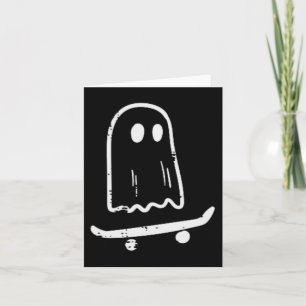 Spook Op Skateboard Leuk Retro Halloween Kostuum B Kaart