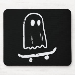 Spook Op Skateboard Leuk Retro Halloween Kostuum B Muismat