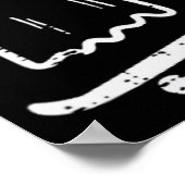 Spook Op Skateboard Leuk Retro Halloween Kostuum B Poster (Hoek)