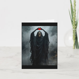 Spook rode hart hand schrikbarend gezicht horror p kaart