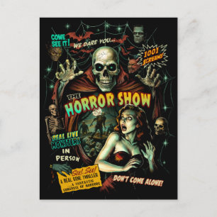 Spook Show Horror Retro Briefkaart