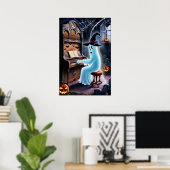 Spook spelend orgel poster (Thuiskantoor)