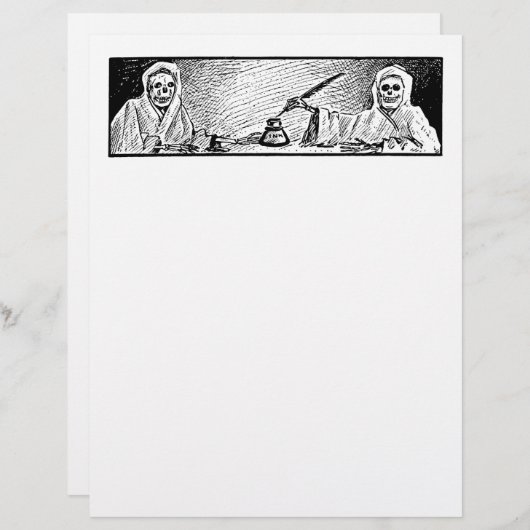 Spook Stationery - 1906 Halloween Afbeelding! (Voorkant / Achterkant)