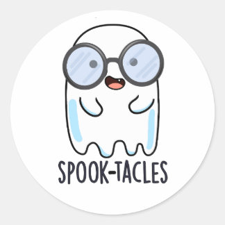 Spook-tacles Grappige Geest Grappen Ronde Sticker