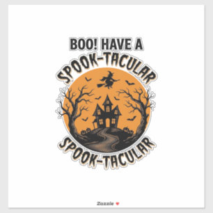 Spook-Taculair Halloween Spokenhuis Vintage T-shir Sticker