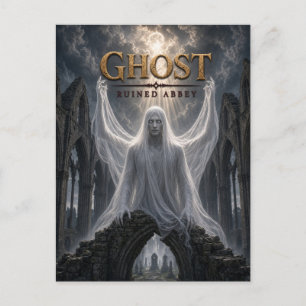 Spook Verwoeste Abdij Donkere Cinema Briefkaart
