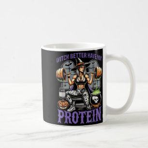 Spook Workout Heks Zorg Dat Er Eiwit Is Halloween Koffiemok