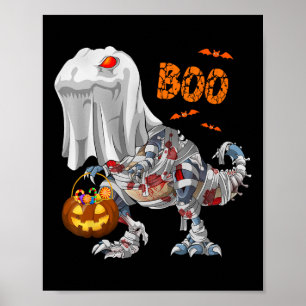 Spook Zombie Mumie Dinosaur Grappige Boe Halloween Poster