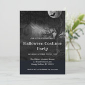 spookachtig bos halloween party uitnodiging (Staand voorkant)