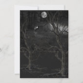 spookachtig bos halloween party uitnodiging (Achterkant)