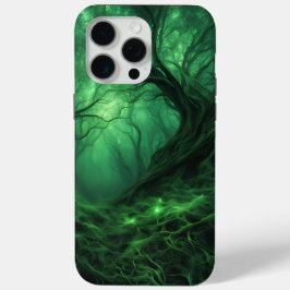 Spookachtig donkergroen bos iPhone 15 pro max hoesje