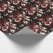 spookachtig gezicht cadeaupapier (Hoek)