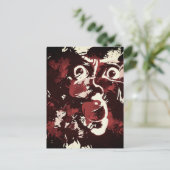 spookachtig gezicht feestdagenkaart (Staand voorkant)