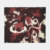 spookachtig gezicht fleece deken (Voorkant (Horizontaal))