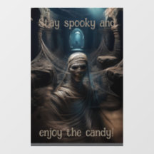 Spookachtig graf van de mummie wandtapijt