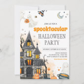 Spookachtig Halloween feest Kaart (Voorkant)