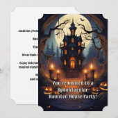 Spookachtig Huisfeest in een Spokenhuis Kaart (Voorkant / Achterkant)