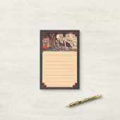 Spookachtig Japans skeletmonster Post-it® Notes (Op bureau)