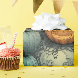 Spookachtig kalebas tuinpatroon cadeaupapier