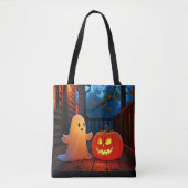 Spookachtig Schattige Halloween Glow Design Draagtas (Voorkant)