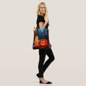 Spookachtig Schattige Halloween Glow Design Draagtas (Op model)
