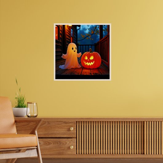 Spookachtig Schattige Halloween Glow Design Poster (Woonkamer 2)