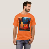 Spookachtig Schattige Halloween Glow Design T-shirt (Voorkant volledig)