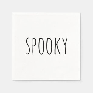Spookachtig. Schattigee eenvoudige typografie Hall Servet