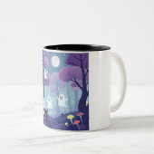 spookachtig silhouet tweekleurige koffiemok (Voorkant rechts)