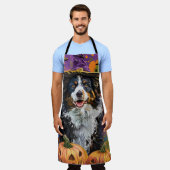 Spookachtige Australische herder Halloween heksenp Schort (Gedragen)