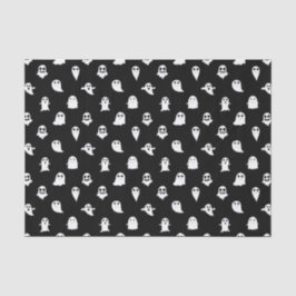 Spookachtige Bo Geest Zwart en Wit patroon Hallowe Tissuepapier