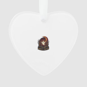 Spookachtige Bomen Maan Halloween Laken Gezicht Ge Ornament