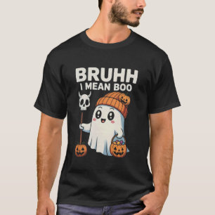 Spookachtige Bruh Ik bedoel Boe Pompoen Grappige H T-shirt