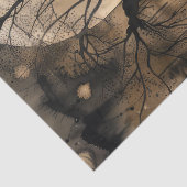 Spookachtige Fantasy Gothic Raven Art Collage Tissuepapier (Detail)