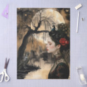 Spookachtige Fantasy Gothic Raven & Victoriaans Gi Tissuepapier (Craft)