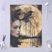 Spookachtige Fantasy Gothic Raven & Victoriaans Gi Tissuepapier (Craft)