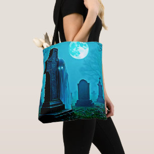Spookachtige figuur in een Graveyard Design Draagtas