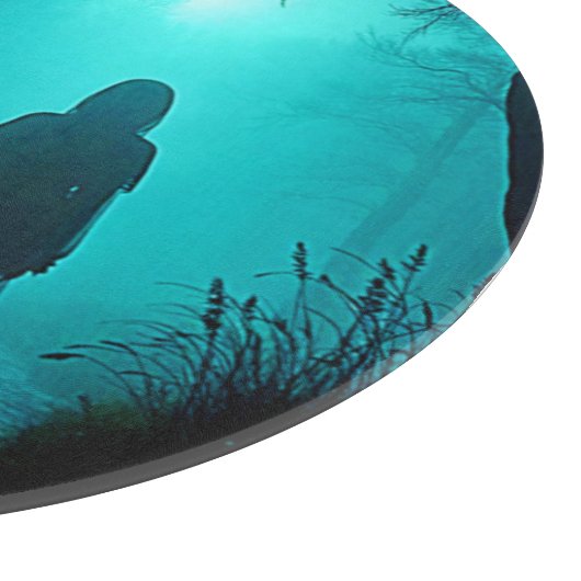 Spookachtige figuur in Haunted Bossen Design Snijplank (Hoek)