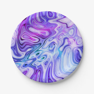 spookachtige fluistering, gemarmerd pastel : papieren bordje