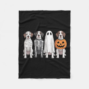 Spookachtige Geest Engels Pointer Pompoen Hallowee Fleece Deken