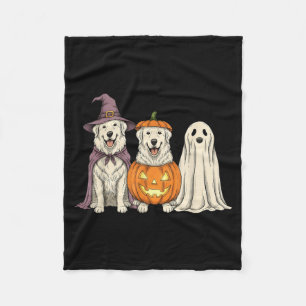 Spookachtige Geest Great Pyrenees Pompoen Hallowee Fleece Deken
