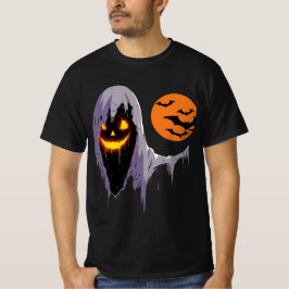 Spookachtige geest met volle maan t-shirt