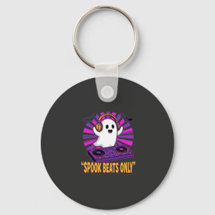 Spookachtige Ghost DJ Halloween Beats Design_1 Sleutelhanger