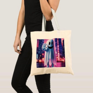 Spookachtige Golf & Stedelijke Lichten Tote Bag