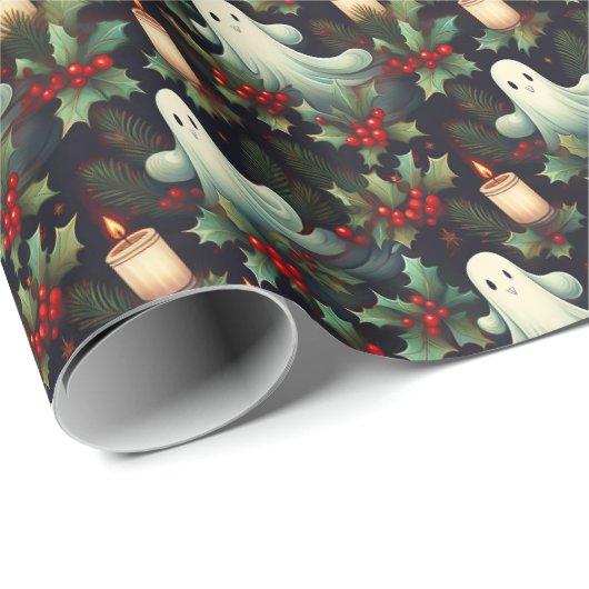 Spookachtige Gothic Kerstcadeau wrap Papier Roll G (Rol Hoek)