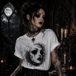 Spookachtige Gotische Maagd Tri-Blend Shirt