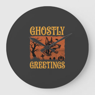 Spookachtige Groeten Halloween Dobermann Begraafpl Grote Klok